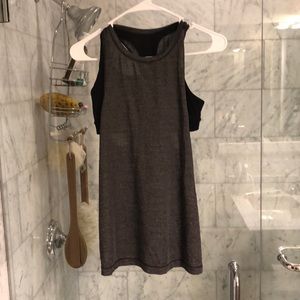 Lululemon grey/black tank w/ built in bra